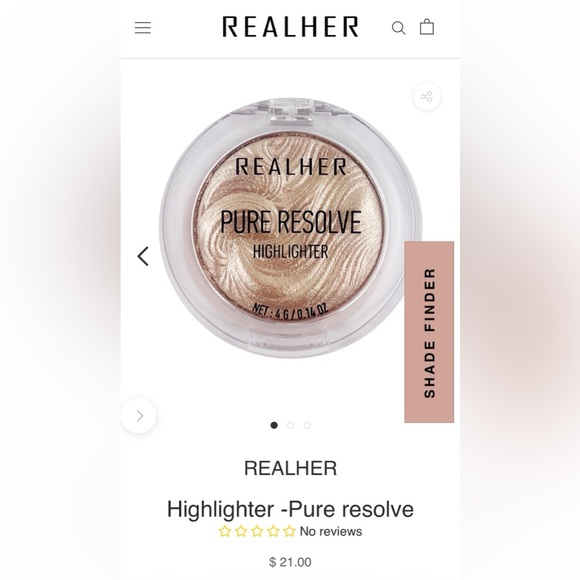 RealHer Pure Resolve Highlighter in Champagne - Picture 5 of 5